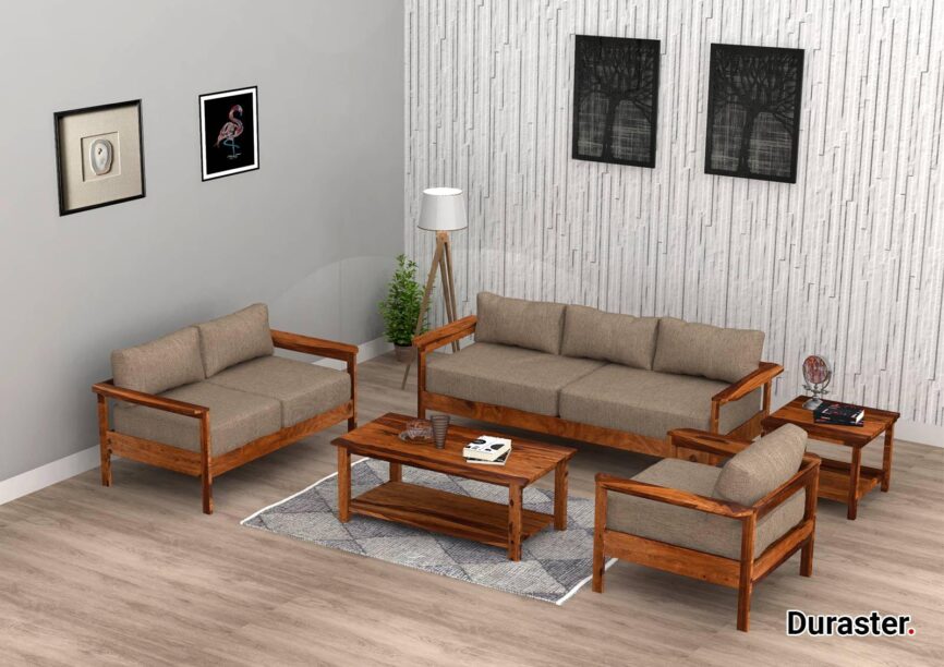 Ummed Modern Wooden Sofa Set #3 - Duraster