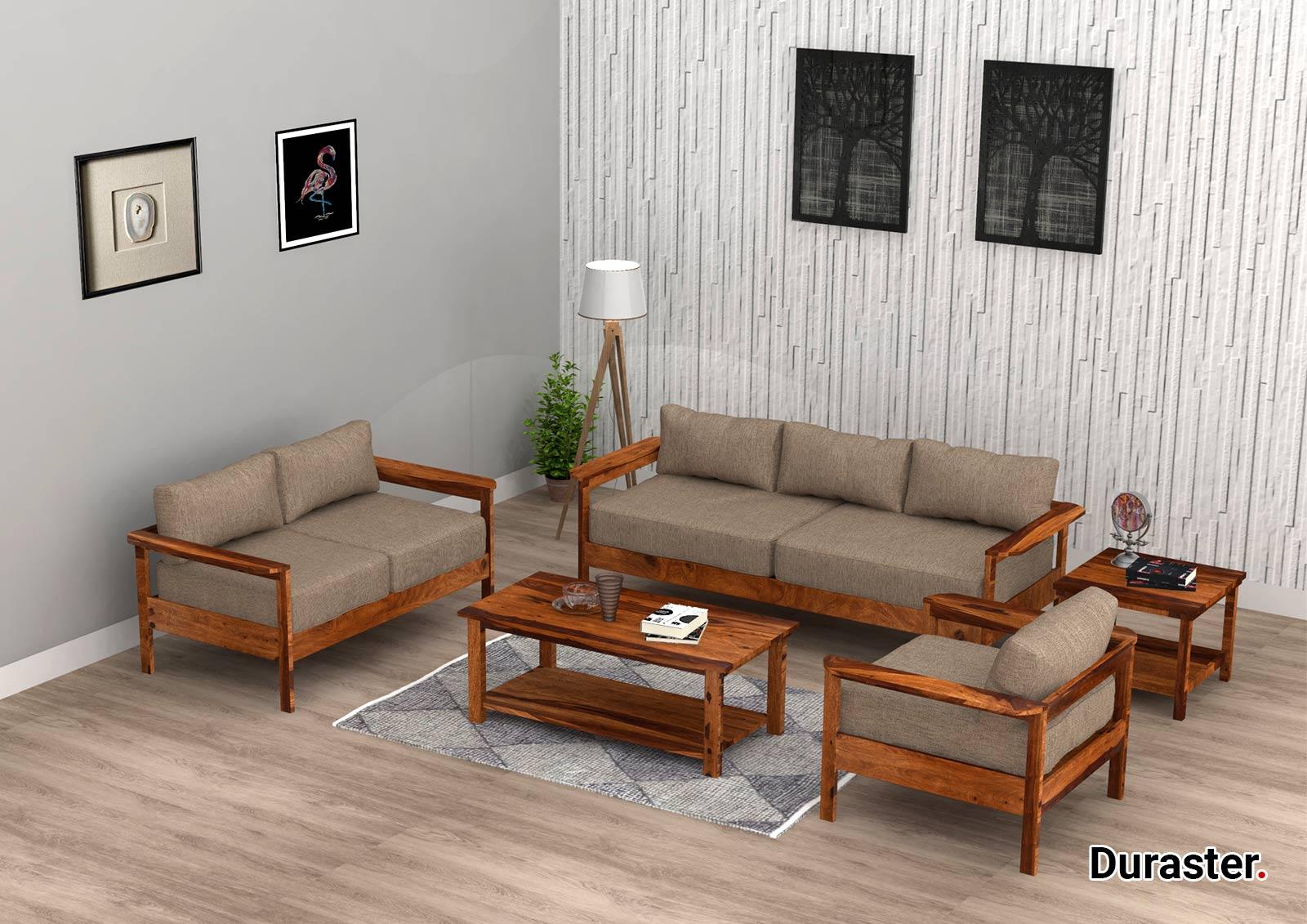 Ummed Modern Wooden Sofa Set #3 - Duraster