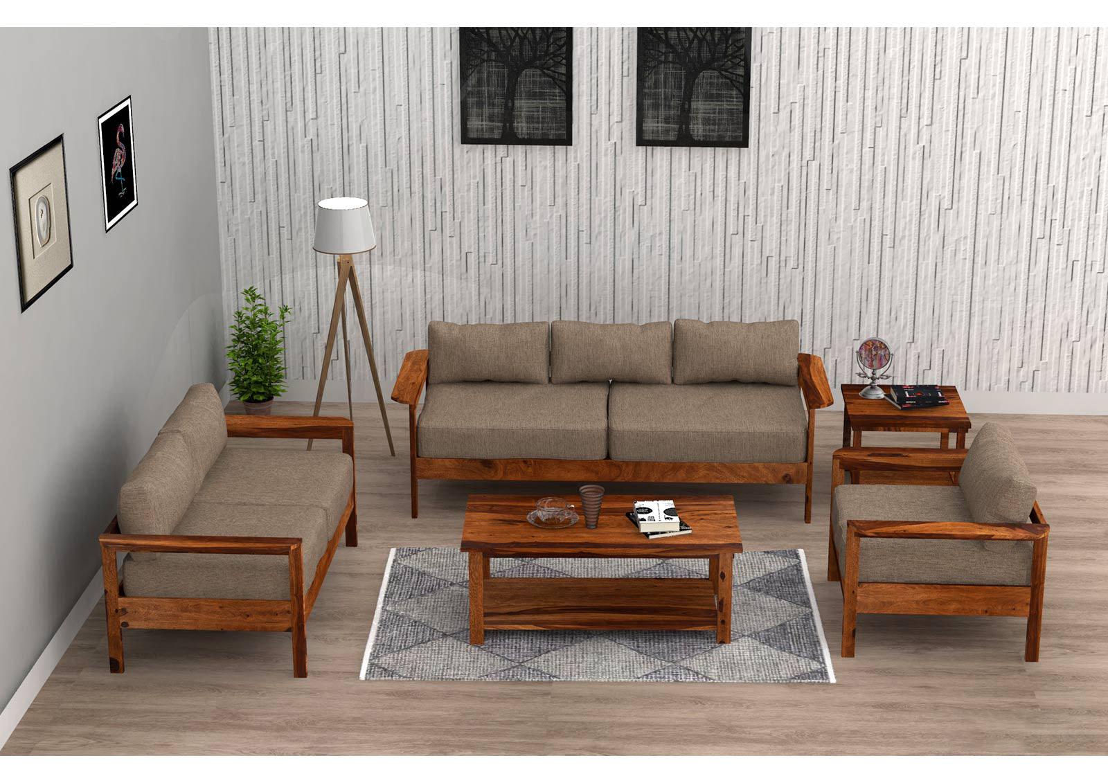 Ummed Modern Wooden Sofa Set #3 - Duraster