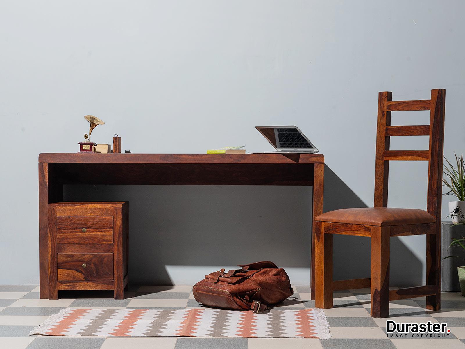 Ummed Solid Sheesham wood Study Desk with Storage#2 - Duraster