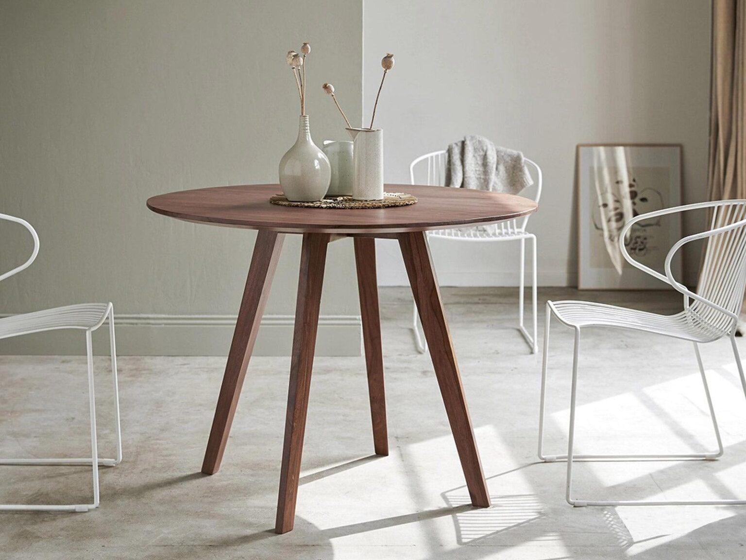 Vasco Simplistic Sheesham wood Round Dining Table  #1 - Duraster