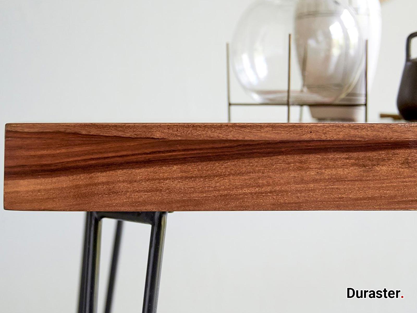 Torpedo Solid Sheesham wood Top Dining Table with Hairpin legs #4 - Duraster