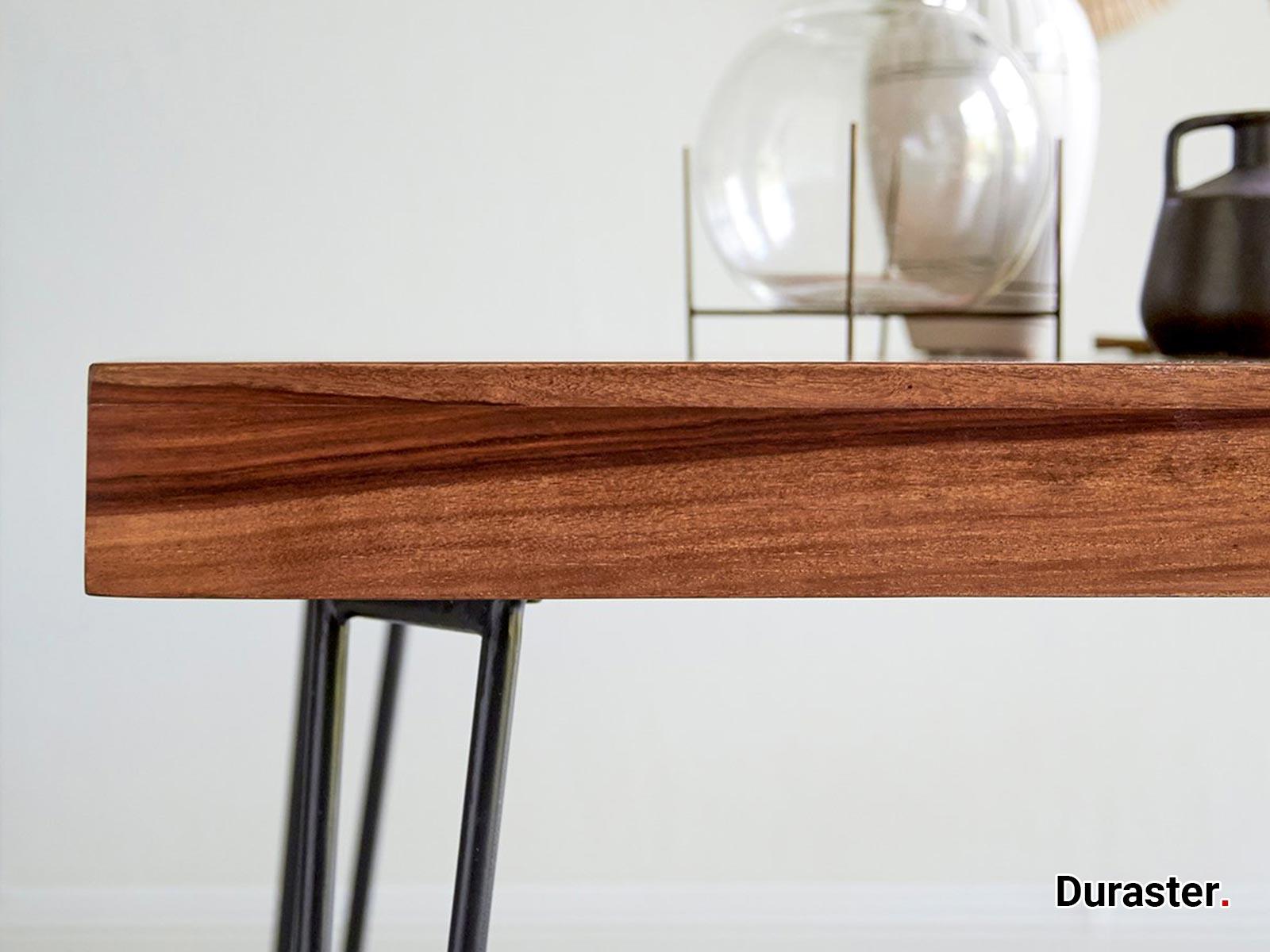 Torpedo Solid Sheesham wood Top Dining Table with Hairpin legs #4 - Duraster