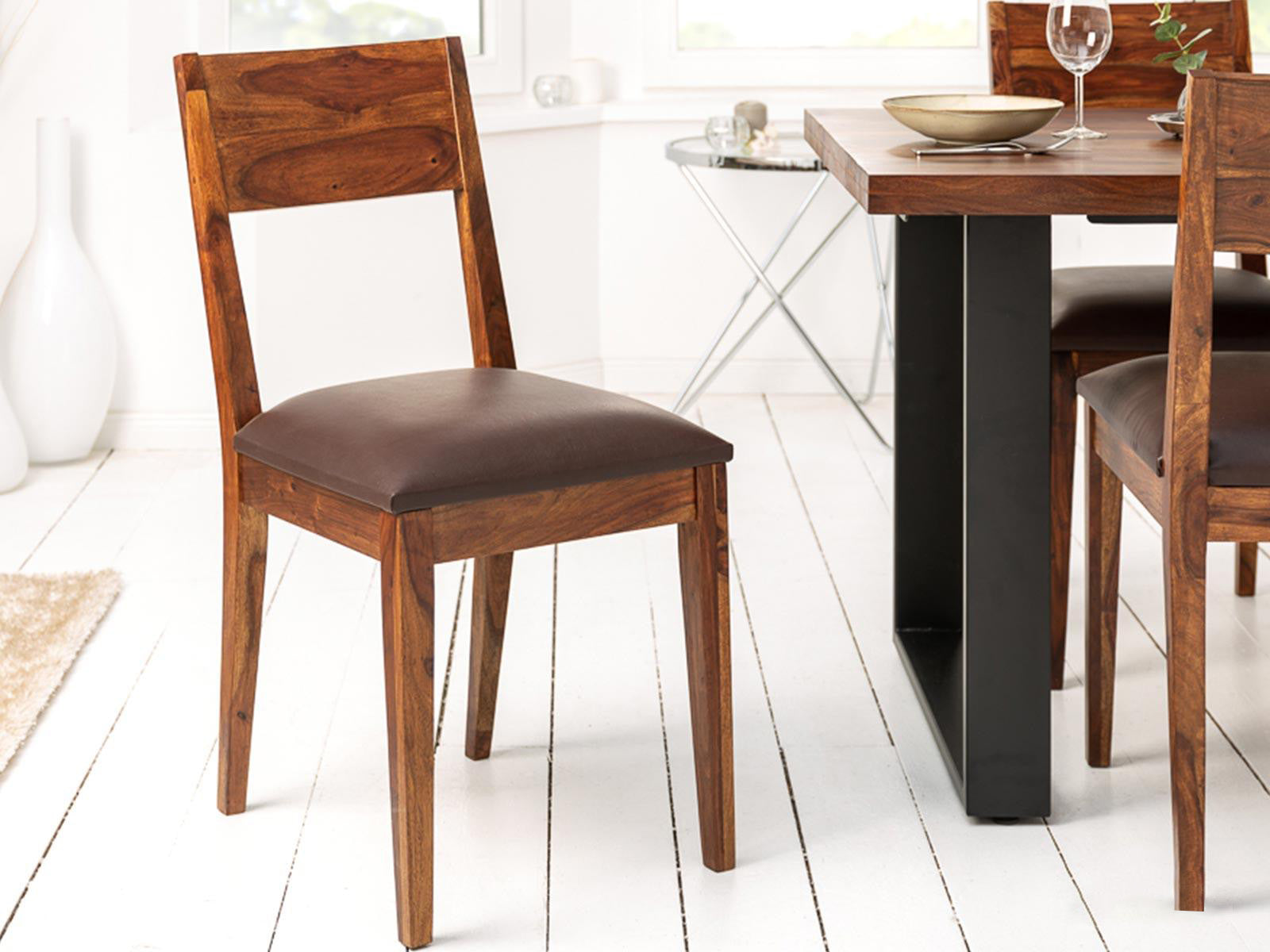 Duraster Vismit Modern Sheesham Wood Dining Chair #1 - Image 2