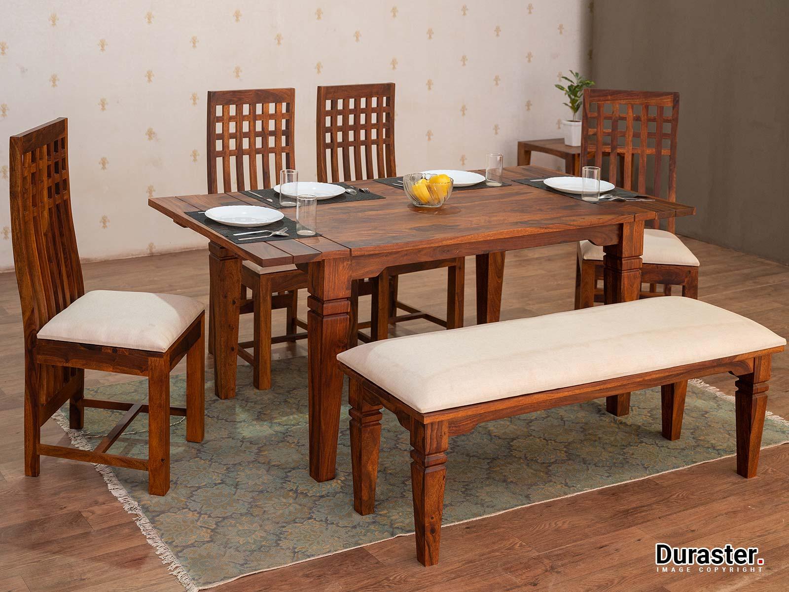 Vismit Solid Sheesham wood Dining Set #7 - Duraster