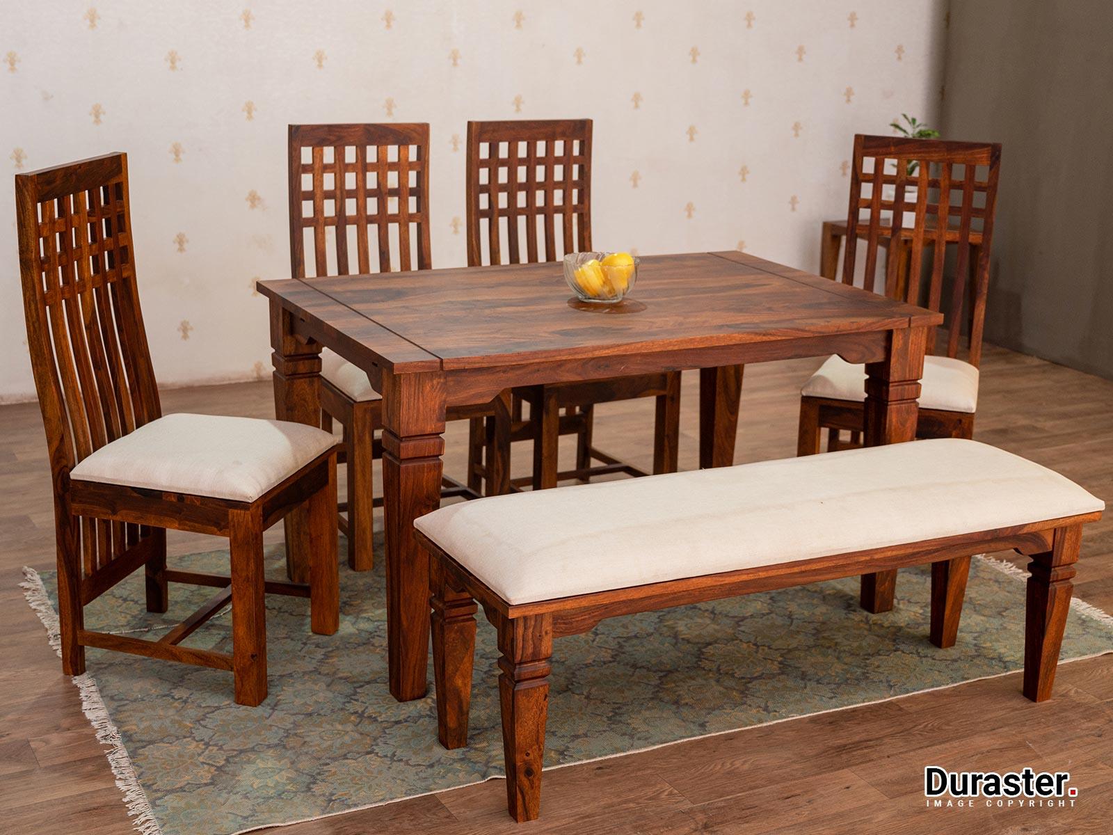 Vismit Solid Sheesham wood Dining Set #7 - Duraster