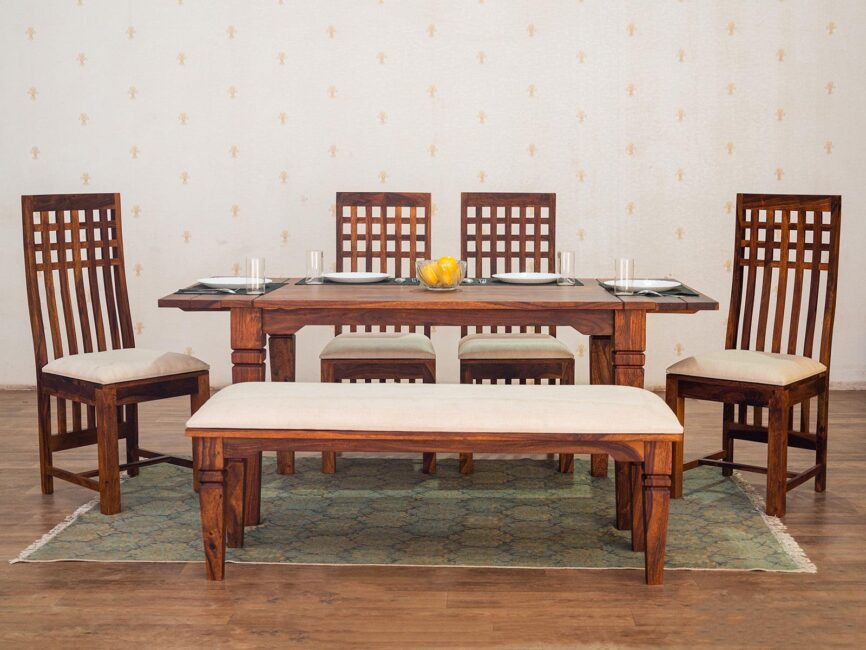 Vismit  Solid Sheesham wood Dining Set #7 - Duraster