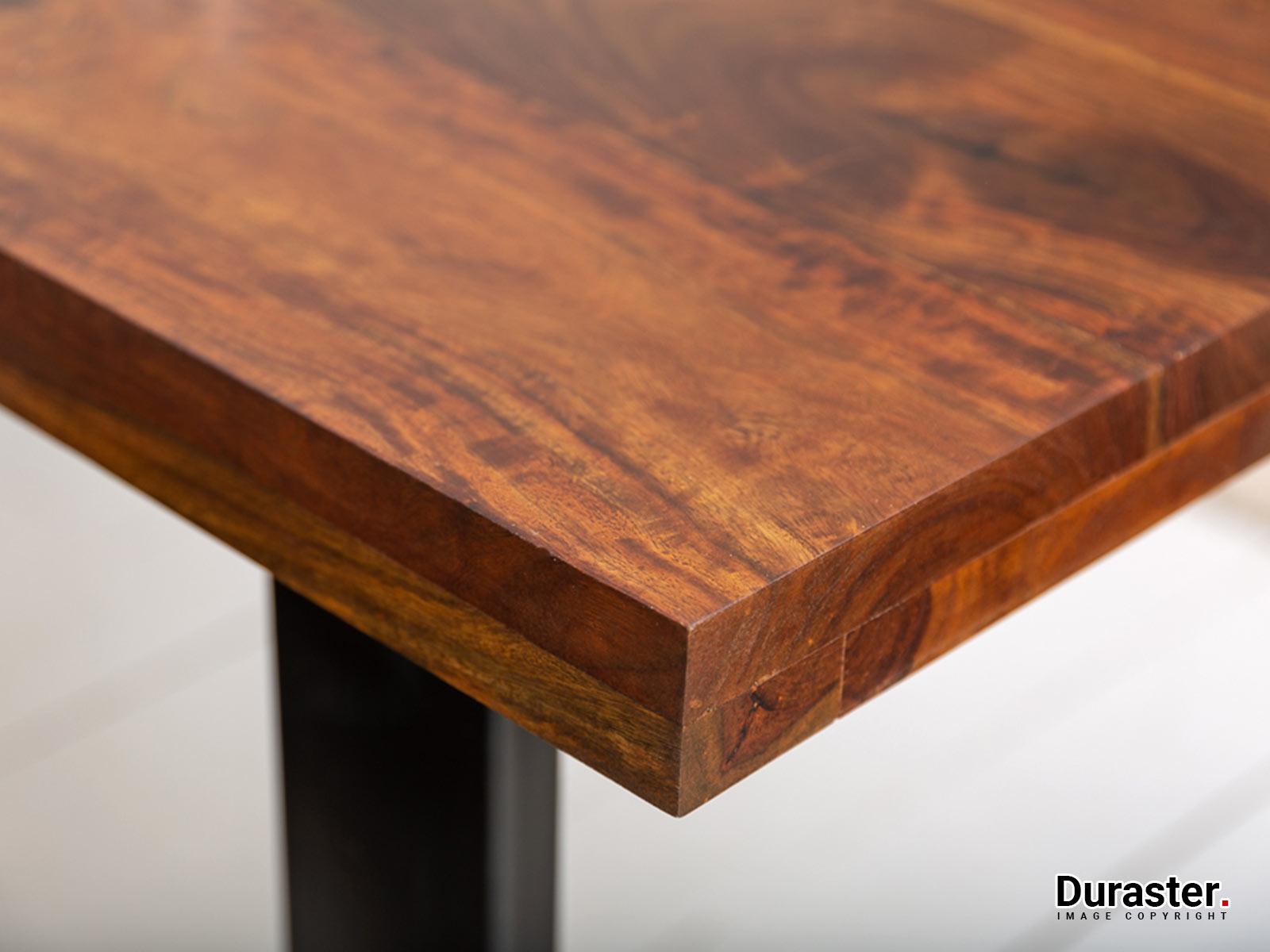 Vismit Solid Sheesham wood Dining Table with Iron Frame #2 - Duraster