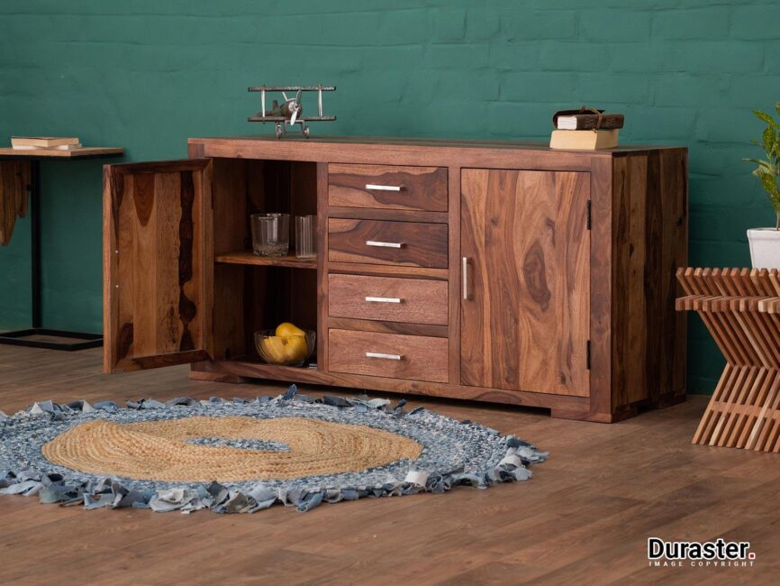 Elementary Modern Sheesham wood Sideboard Cabinet #6 - Duraster
