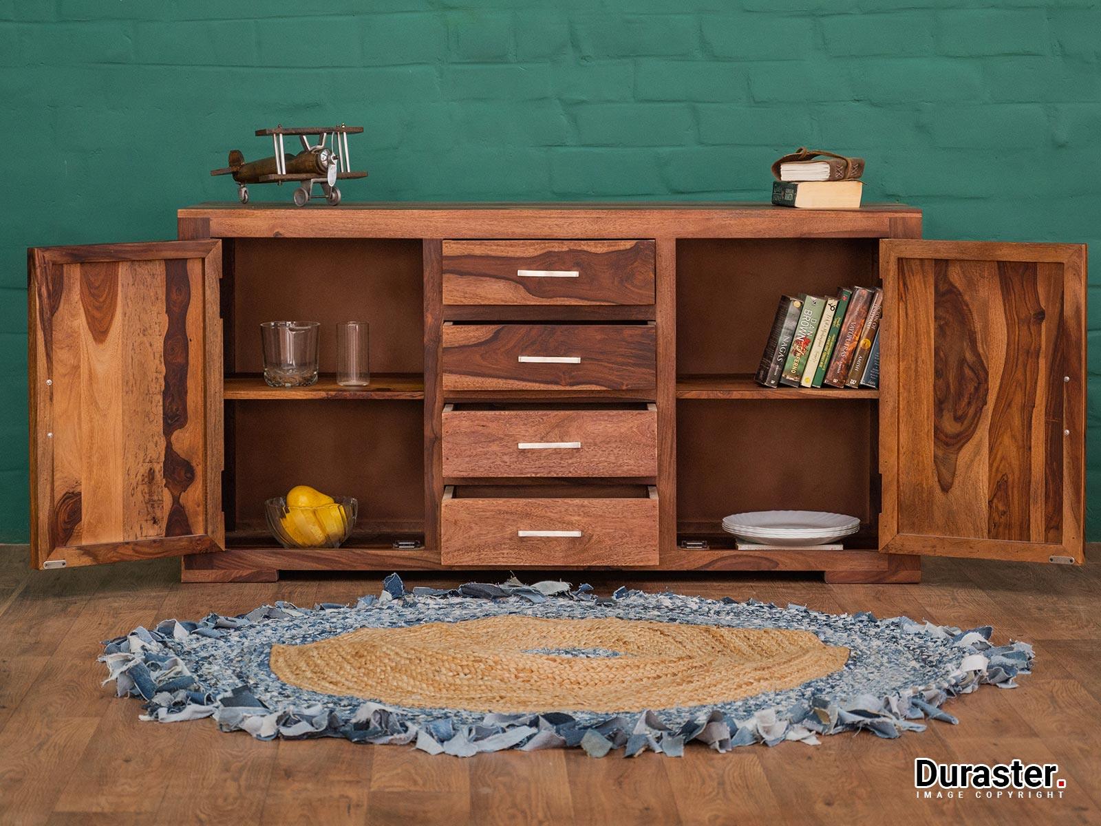 Elementary Modern Sheesham wood Sideboard Cabinet #6 - Duraster