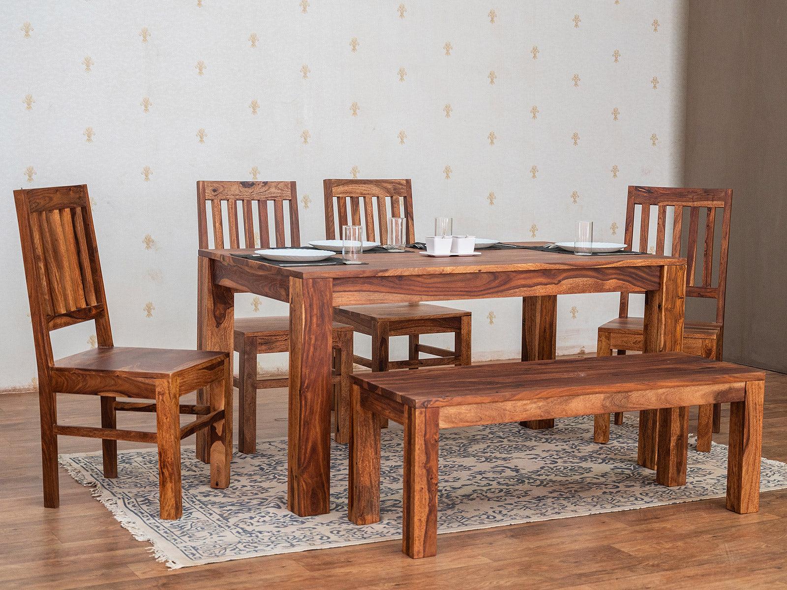 Vismit Premium Solid Sheesham wood Dining Set #5 - Duraster