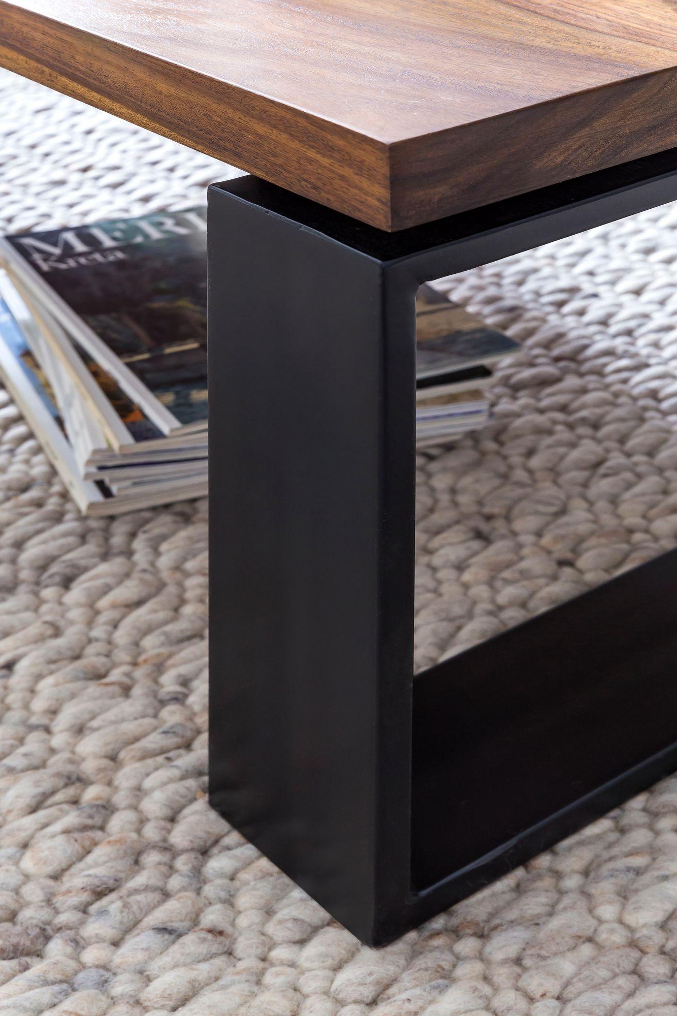 coffee table sheesham black frame - Duraster