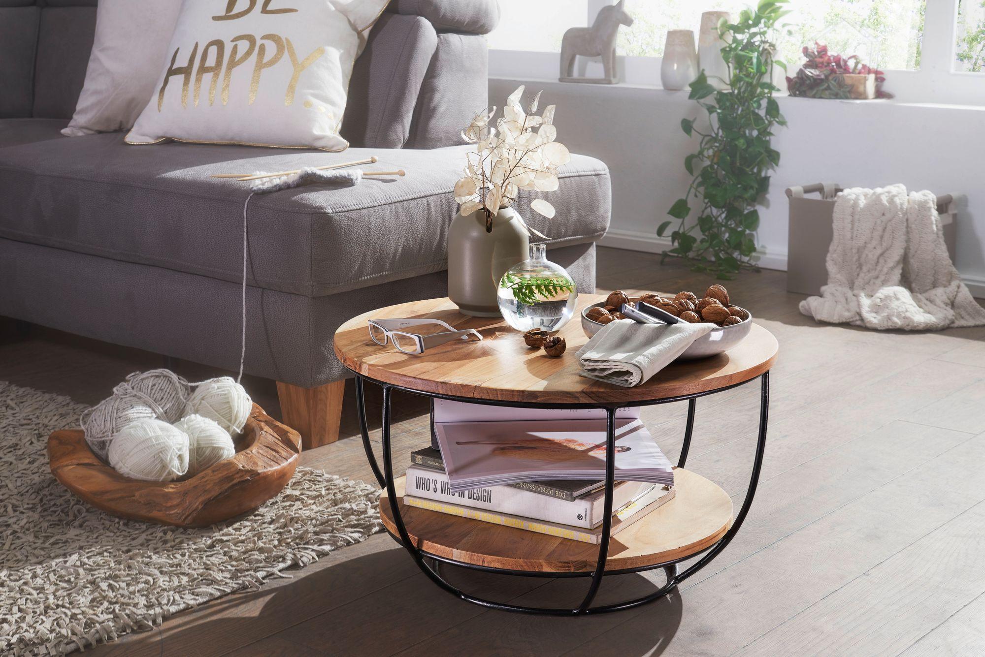 coffee table round acacia 60 cm - Duraster