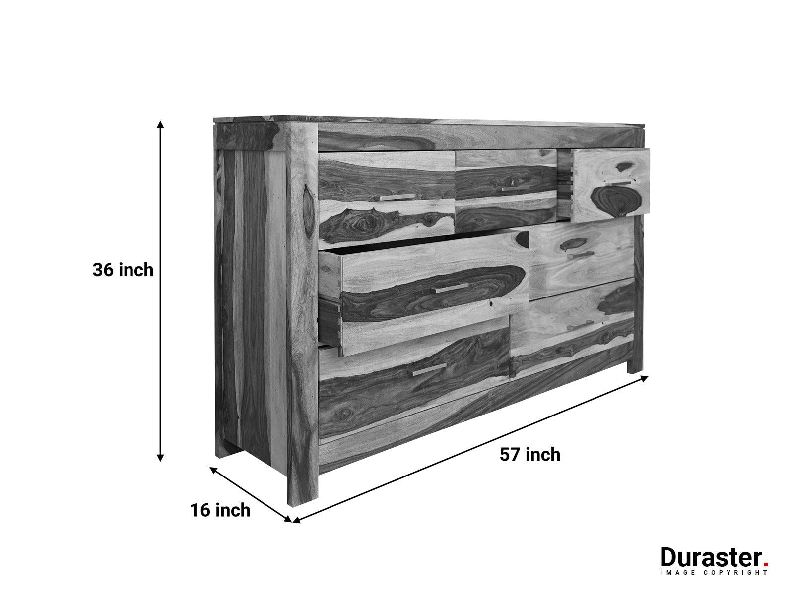 Raygoor Solid Sheesham wood 7 Drawer Chest #4 - Duraster