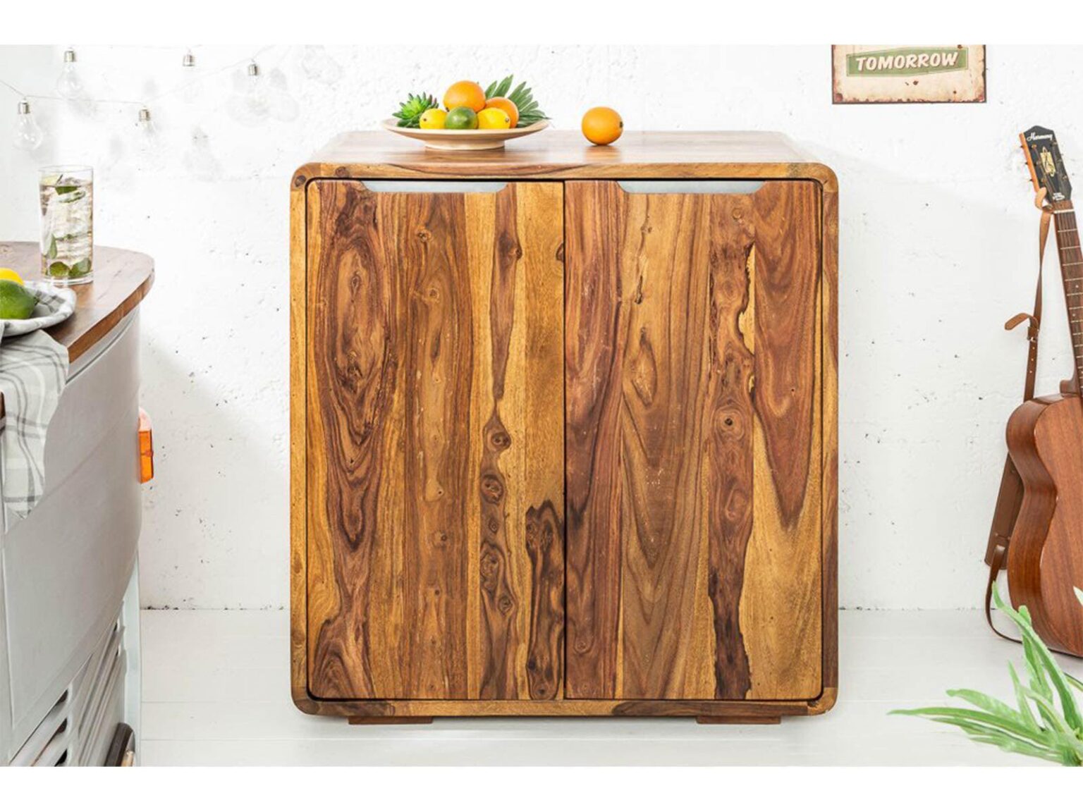Buckingham Modern Solid Sheesham wood Bar Cabinet #1 - Duraster
