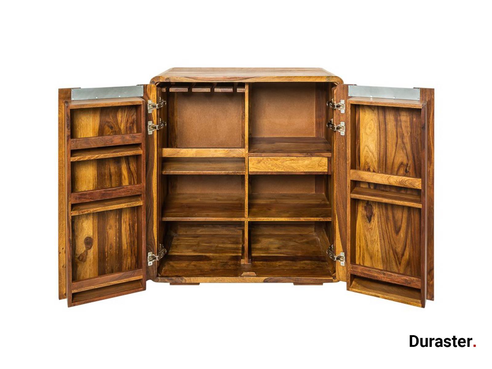 Buckingham Modern Solid Sheesham wood Bar Cabinet #1 - Duraster
