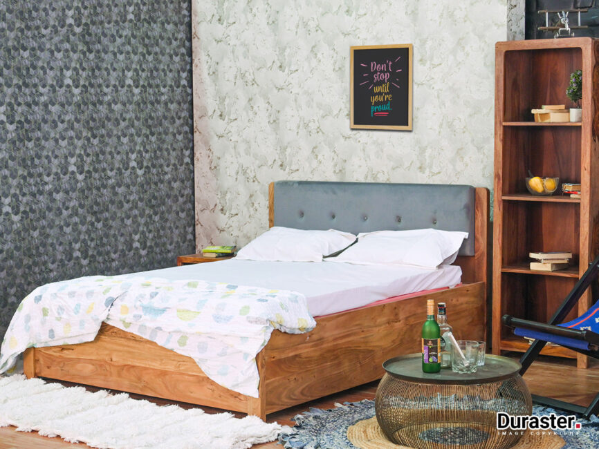 Sheesham Wood King Size Bed with Storage