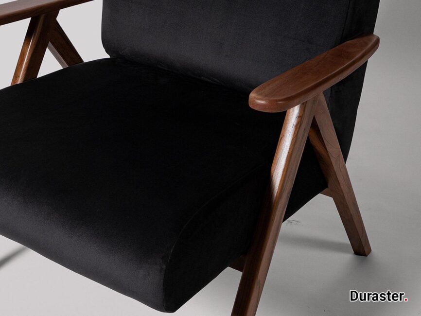 Elemantray Solid Wood Fabric Upholstered Chair #2 - Duraster