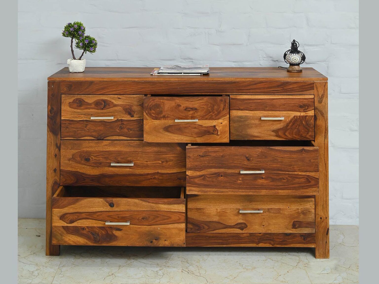 Raygoor Solid Sheesham 7 Drawer Chest#3 - Duraster