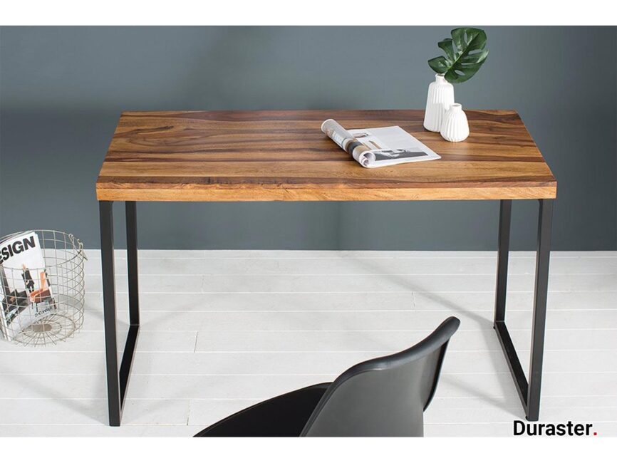 Rio Sheesham wood Desk with Iron Frame#1 - Duraster