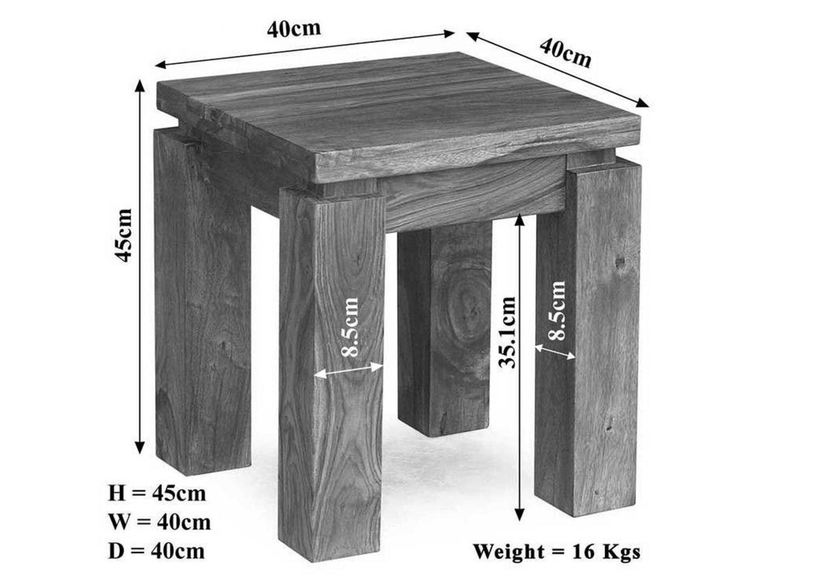 Metro Modern Sheesham Side table - Duraster
