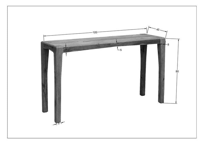 Urbane Sheesham Sleek Console Table - Duraster