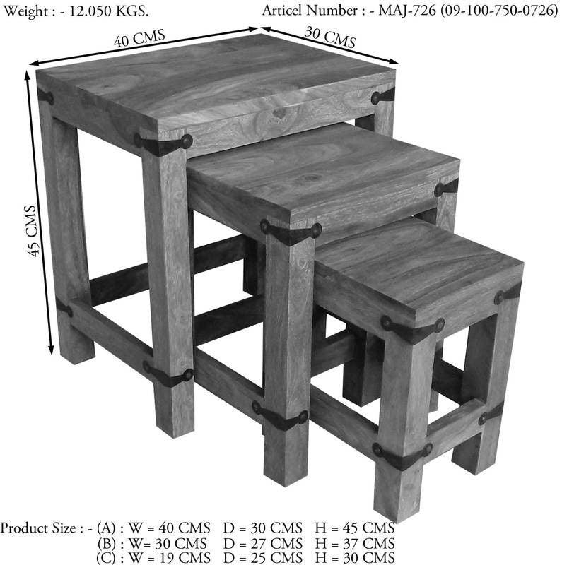Victoria Compact Side table (set of 3) #1 - Duraster