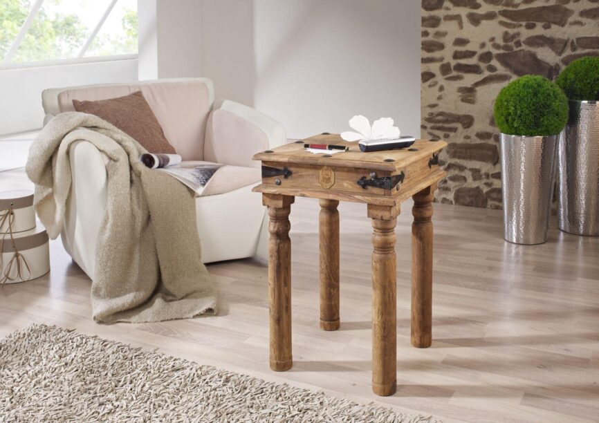 Victoria Minimalist Sheesham Side table #2 - Duraster