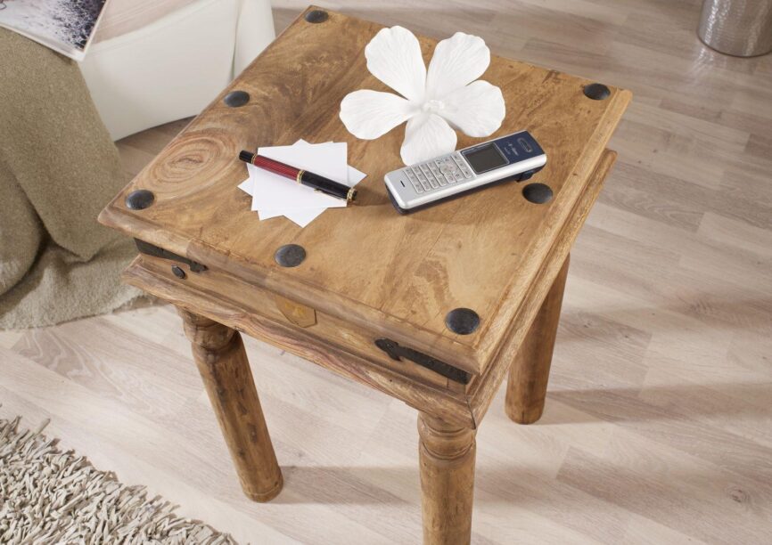 Victoria Minimalist Sheesham Side table #2 - Duraster