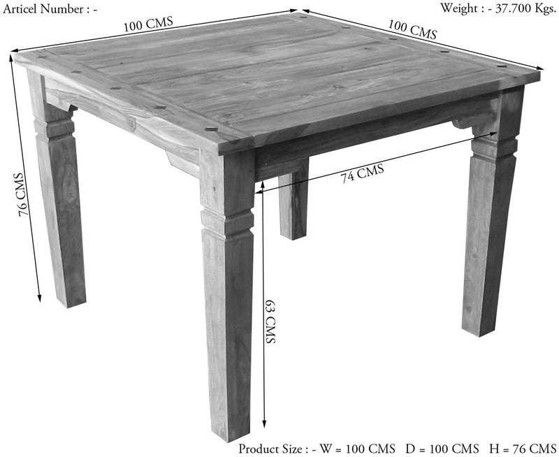 Victoria Modern Sheesham Dining Table #1 - Duraster