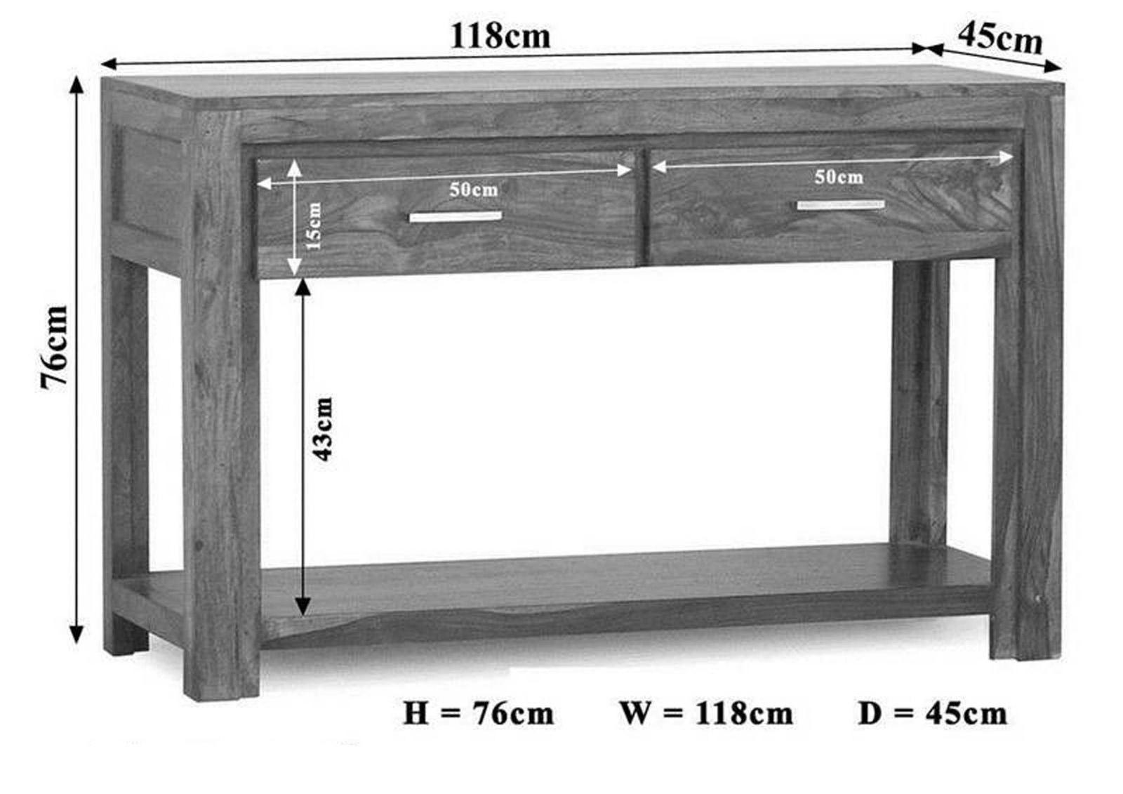 Metro Impressive Sheesham Console Table - Duraster