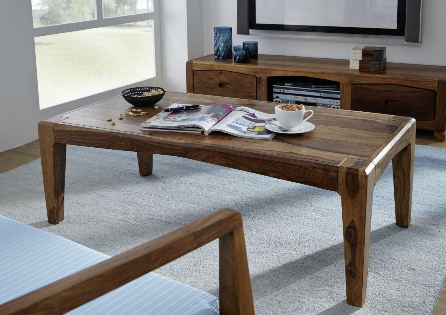 Urbane Sheesham Modern Coffee Table - Duraster