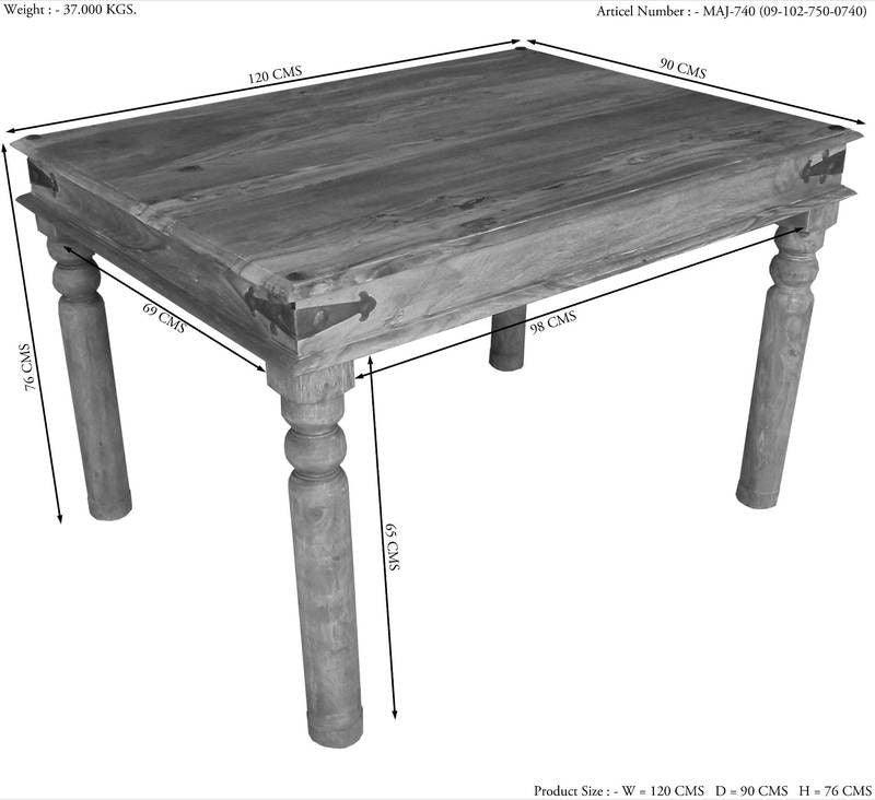 Victoria Refined Sheesham Dining Table #2 - Duraster