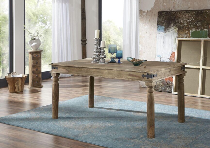 Victoria Refined Sheesham Dining Table Set with Chairs #2 - Duraster
