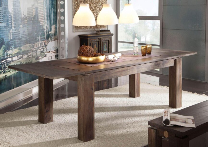 Gangaur Featured Sheesham Dining table with extension panels #1 - Duraster