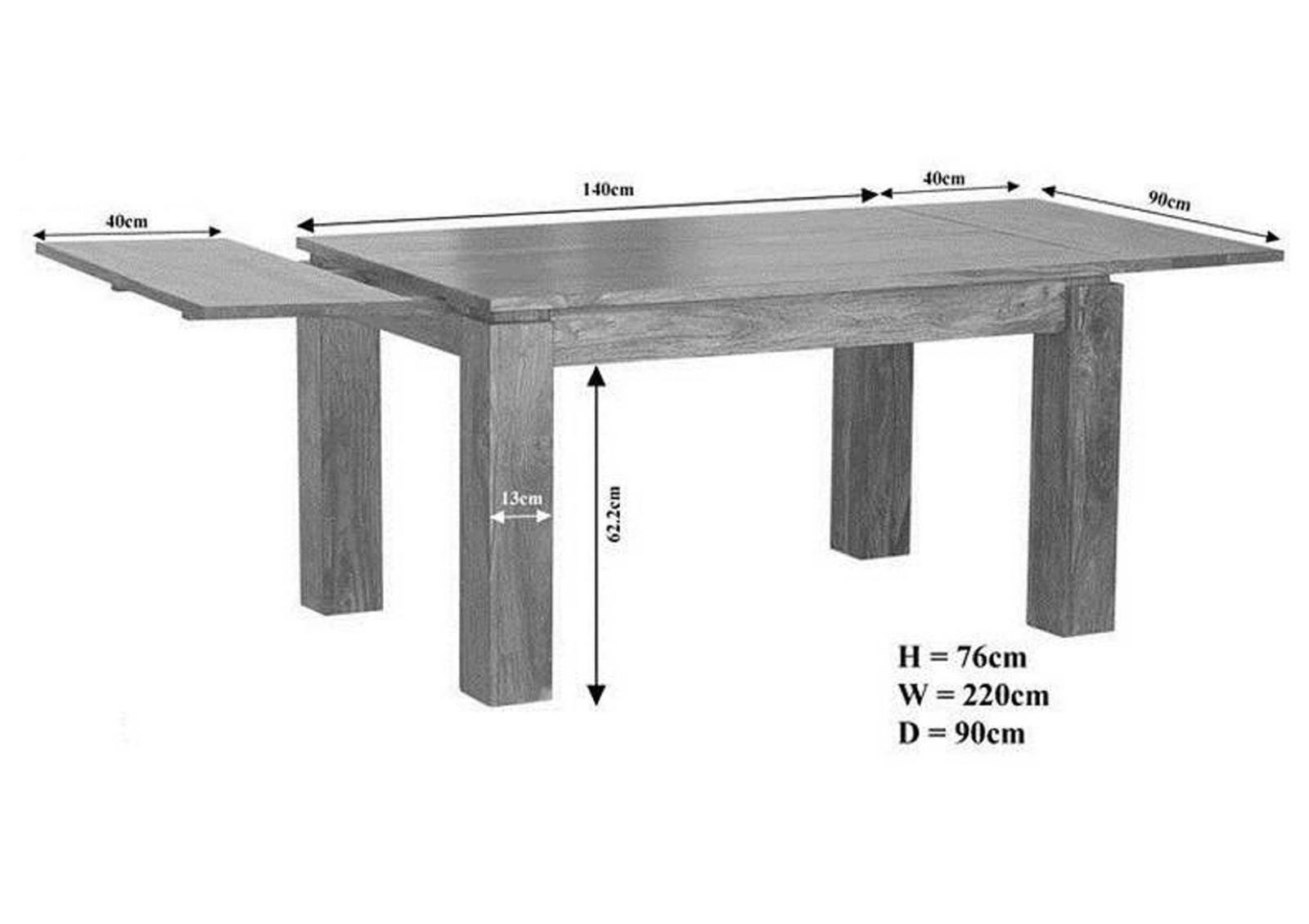 Metro Latest Sheesham Dining table with extension panels #1 - Duraster