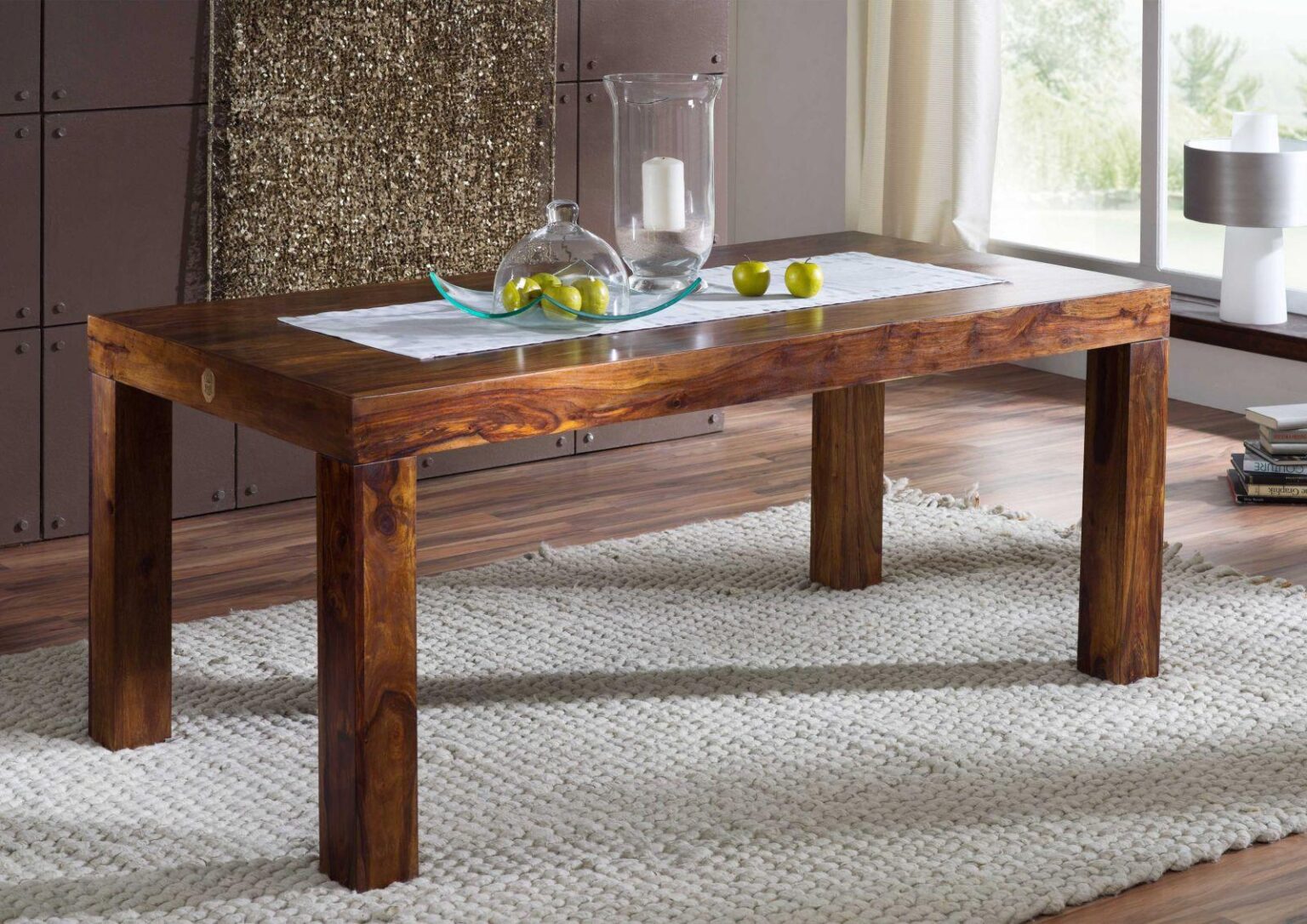 Metro Modern Sheesham Dining Table #2 - Duraster