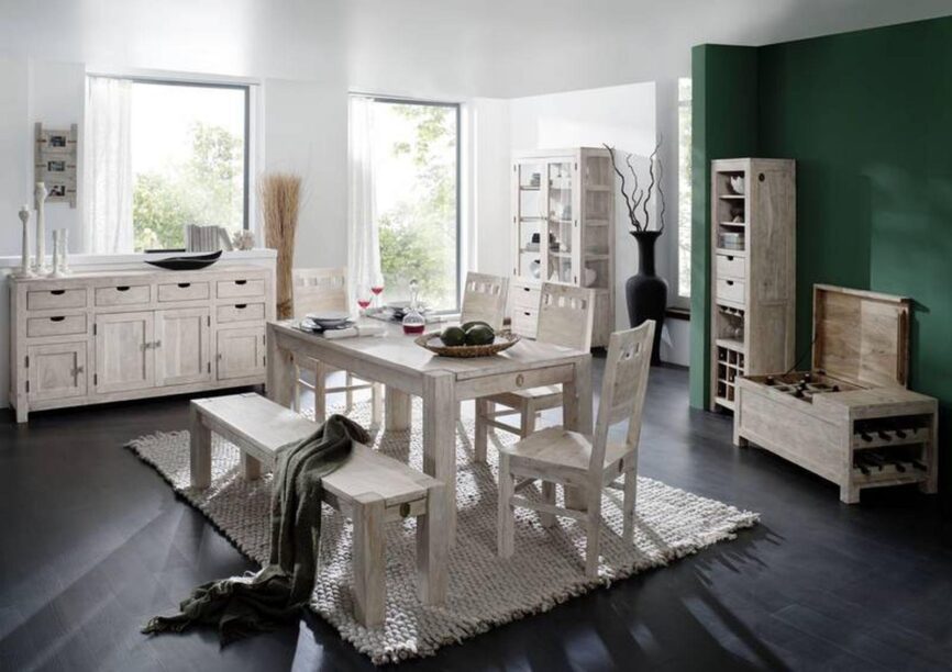 Novo Acacia Modern Wood Dining Table - Duraster