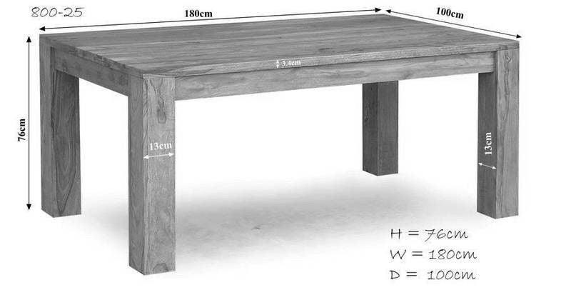 Marvel Modern Sheesham Wood Dining Table - Duraster