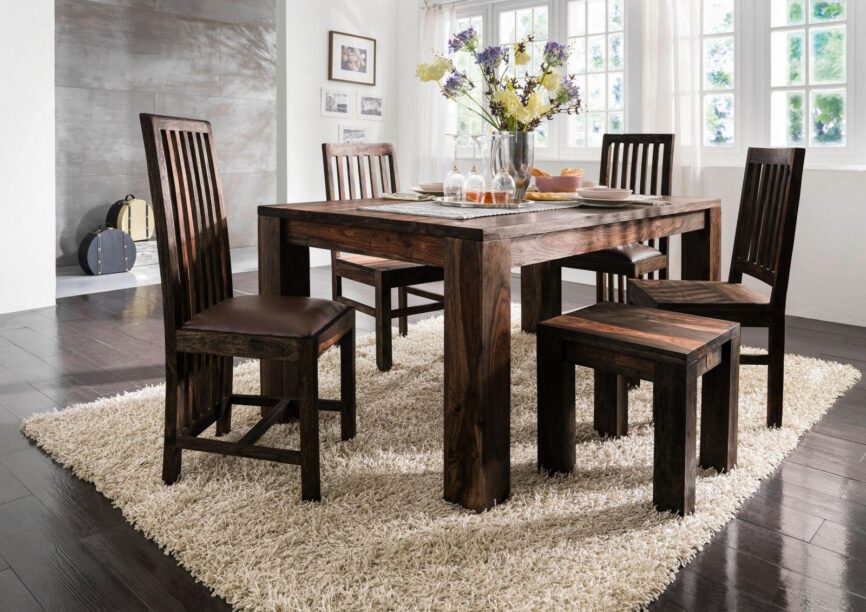 Marvel Modern Sheesham Wood Dining Table - Duraster