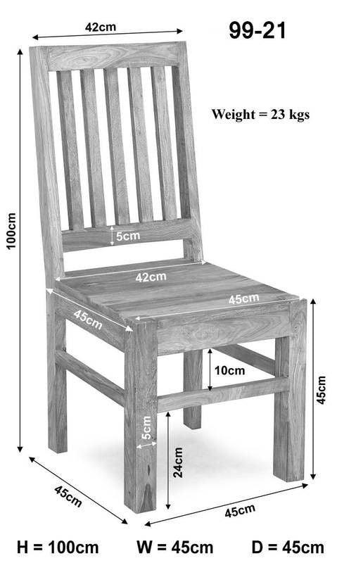 Novo Acacia Sturdy Solid Wood Chair - Duraster