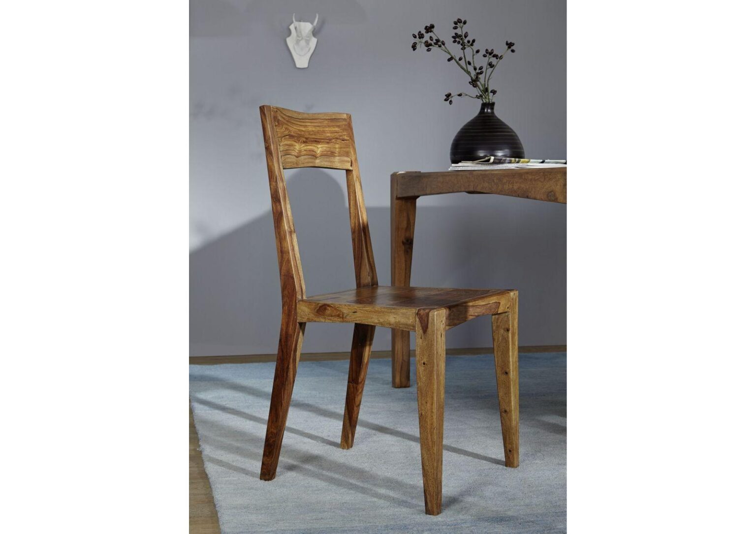Urbane Sheesham Wood Sleek Chair - Duraster