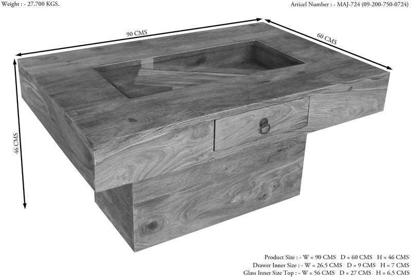 Victoria Modern Sheesham Coffee table #3 - Duraster