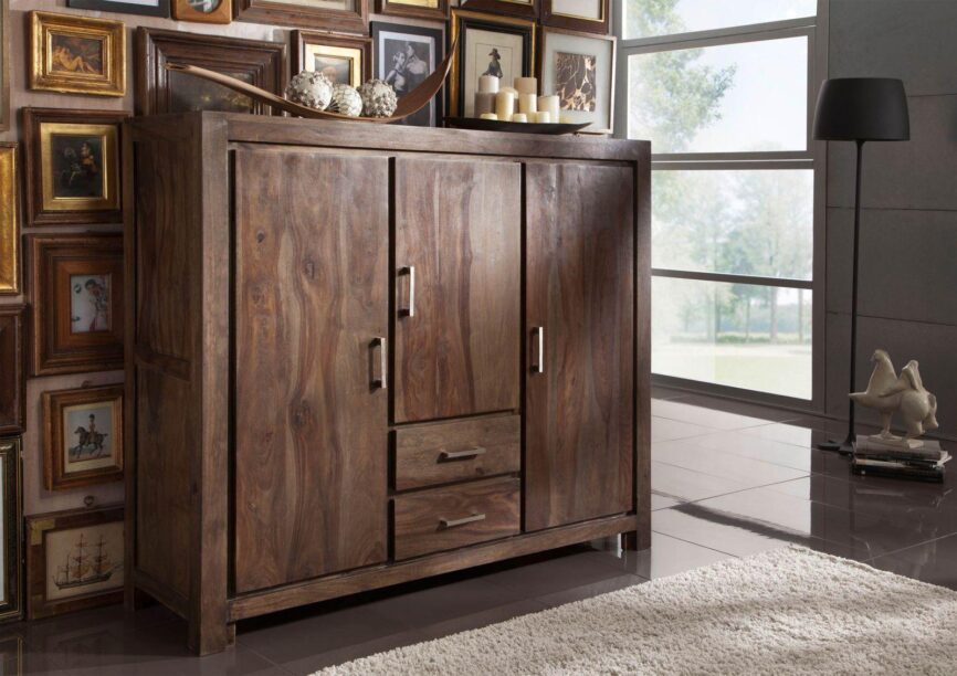 Gangaur New Edge Sheesham Highboard Cabinet #8 - Duraster