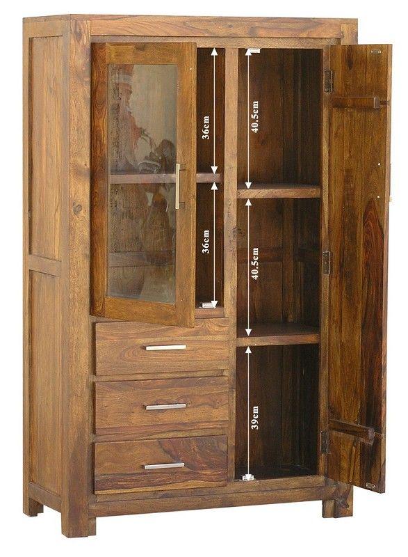 Metro Stylish Sheesham Highboard #11 - Duraster