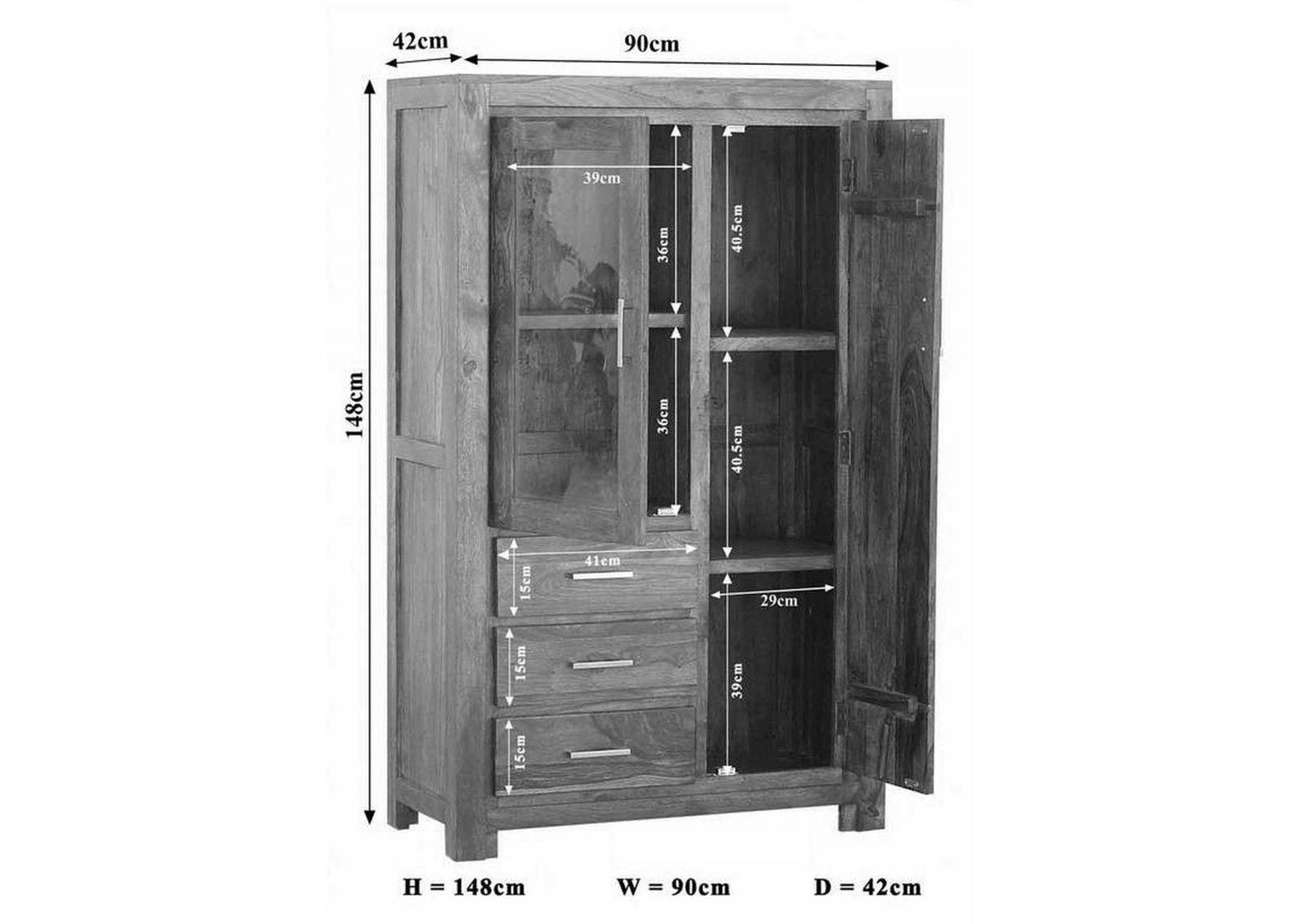 Metro Stylish Sheesham Highboard #11 - Duraster