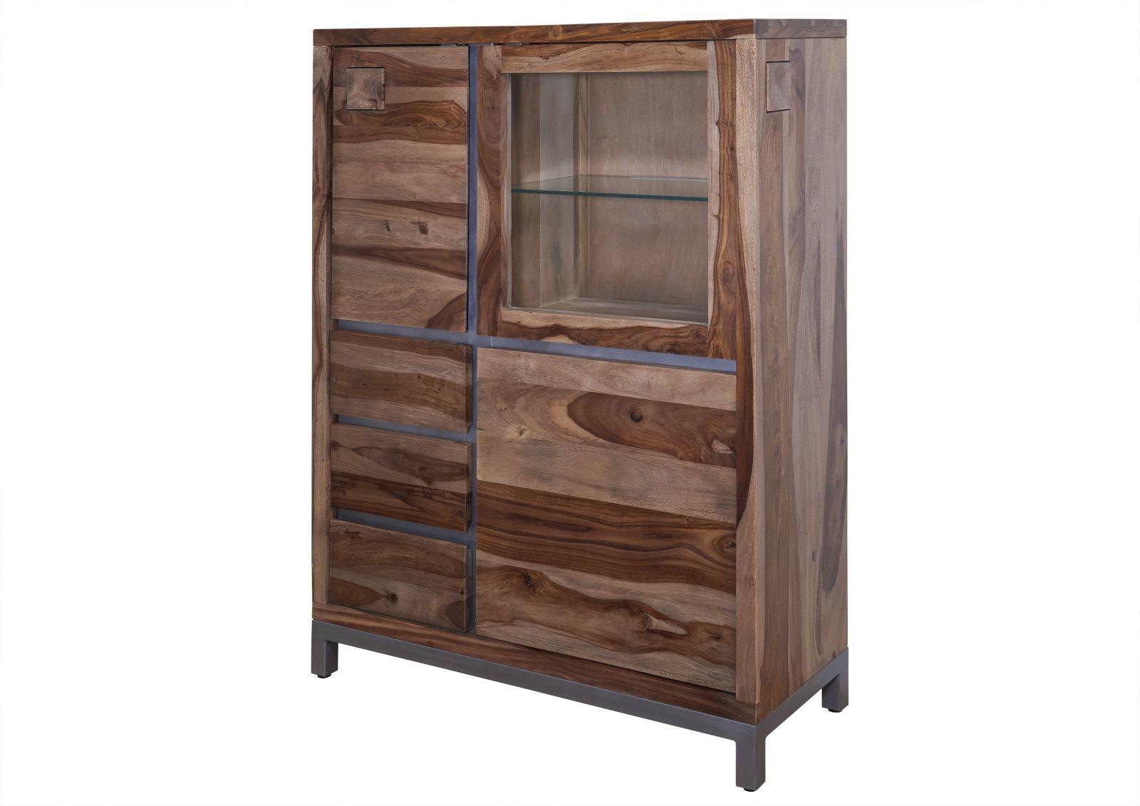 Thar Contemporary Sheesham Wood Sideboard Cabinet and Showcase - Duraster
