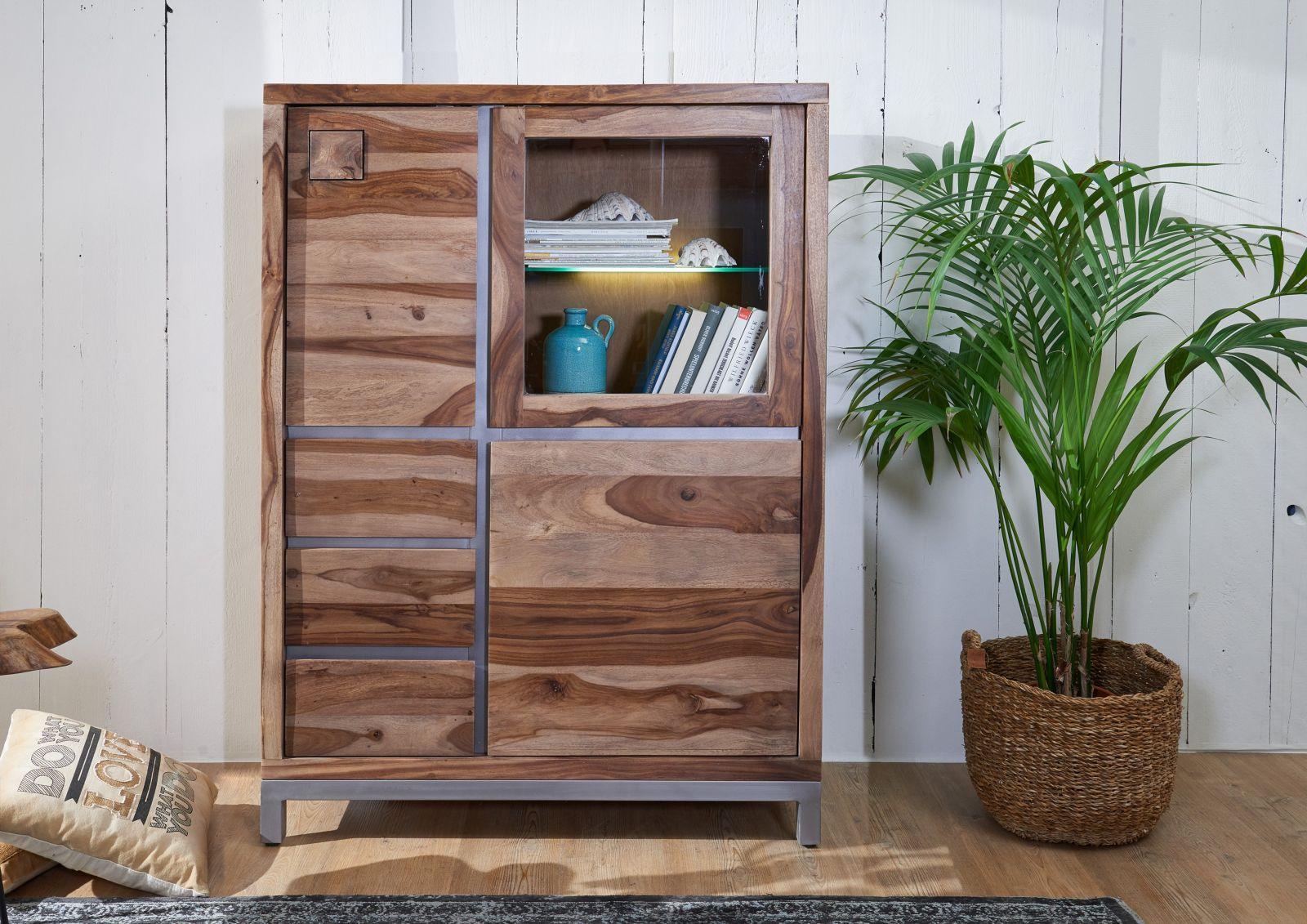 Thar Contemporary Sheesham Wood Sideboard Cabinet and Showcase - Duraster