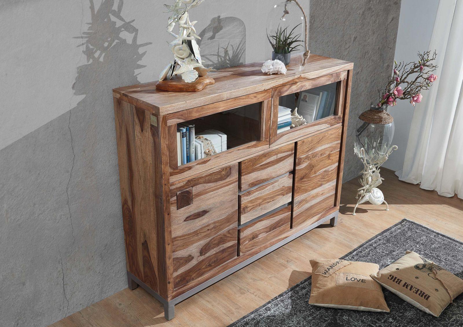 Thar Sheesham Wood Modern Sideboard Cabinet - Duraster