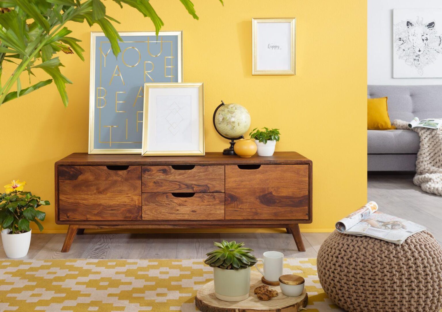 Ummed Modern & Contemporary Sheesham Wood Sideboard Cabinet #1 - Duraster